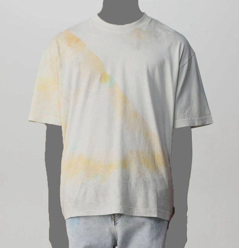 Diesel Men's White T-Wash-C4 Brushstroke T-Shirt Size S