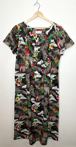 Abito vintage made in hawaiano medio floreale muumuu maxi lungo resort barca - Foto 1 di 13