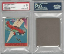 R137 Goudey, Sky Birds, 1941, #3 English Hawker Henley Airplane, PSA 4 VGEX