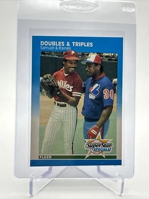 1987 Fleer Juan Samuel/Tim Raines Baseball Card #642 Mint FREE SHIPPING - Image 1 of 3