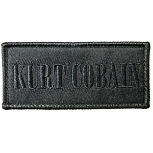 KURT COBAIN Standardaufbügeln: LOGO: schwarz offiziell lizenziertes Merch-Fangeschenk - Bild 1 von 6