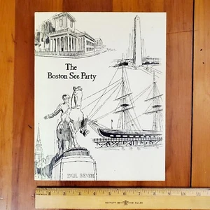 The Boston See Party Allan Dow Folding Maps Present Revolutionary War 8.5x11 Tea - Picture 1 of 7