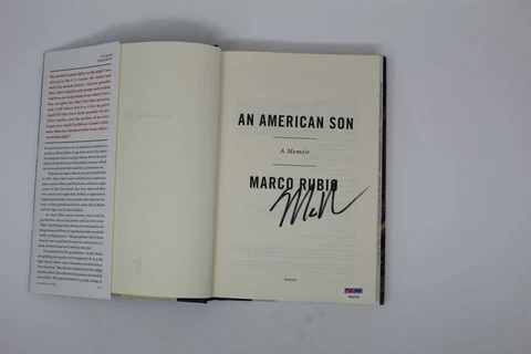 SENATOR MARCO RUBIO SIGNED AUTOGRAPH "AN AMERICAN SON" BOOK 2024 PRESIDENT? PSA Cover