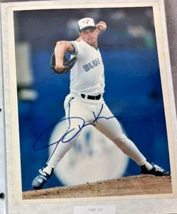 Jimmy Key Toronto Blue Jays Signed Autographed 8x10 photo & 4 signed BB Cards - Picture 1 of 6