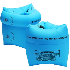 2pcs Swimming Inflatable Armbands Adjustable Float Arm Bands Inflatable paPre - Picture 1 of 11