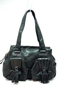BOLSO DE CUERO DE DÍA MIMCO INDOCHINE EN NEGRO NUEVO CON ETIQUETAS PRECIO DE VENTA SUGERIDO POR EL FABRICANTE $450 - Imagen 1 de 10