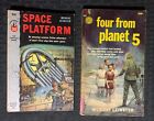 1953/59 SPACE PLATFORM 2nd & FOUR FROM PLANET 5 1st GVG/GD+ Paperback LOT of 2