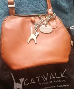 Catwalk Collection Umhängetasche/Schultertasche braun Leder. Toller Zustand - Bild 1 von 3