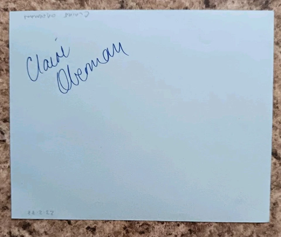 Claire Oberman - Tenko, Hi Di Hi, Patriot Games Personally Signed Page AFTAL COA - Image 1 of 1