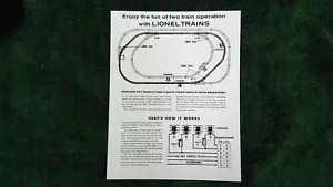 LIONEL 1651 4' X 8' DUE TRENI FUNZIONAMENTO O & SUPER O LAYOUT ISTRUZIONI FOTOCOPIA - Foto 1 di 3