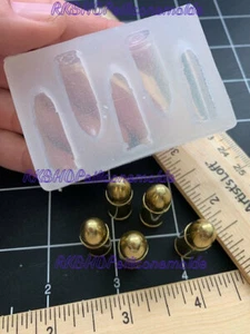 2D (9mm) Gun Bullet Silicone Mold for Fondant-Resin-polymer clay-handcrafts-wax - Picture 1 of 5