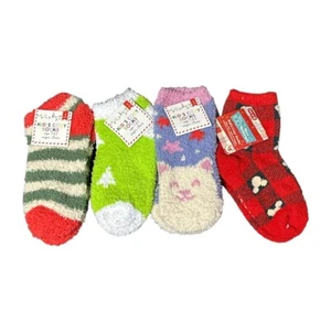 4 Pairs Target Kids Cozy Soft Stripe Mickey Ears Cat Low Cut Socks Size 7 - 8.5 - Picture 1 of 7