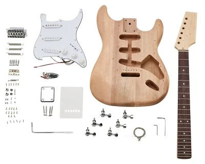 Kit de guitarra Harley Benton estilo Srat - Paquete de construcción completo hágalo usted mismo con trémolo Foto 1 de 4