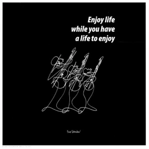 Stampa poster motivazionale Enjoy Life by Sir Shadow 6 pollici x 6 pollici nuovo - Foto 1 di 1