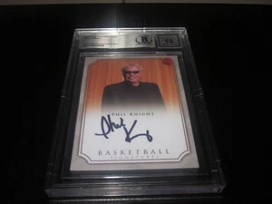 PHIL KNIGHT SIGNED AUTO CUSTOM CARD BECKETT SLAB AUTO GRADE 10 RARE HOF NIKE - Picture 1 of 4