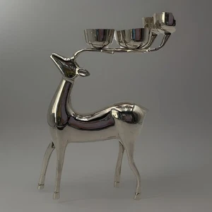 Pottery Barn silberfarben 6 Punkt Rentier Kandelaber Kerzenhalter 12,25" - Bild 1 von 11