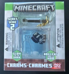 Minecraft Serie 2 Charms 2,5 Zoll Rucksack Aufhänger Ender Drache leuchtet im Dunkeln - Bild 1 von 3