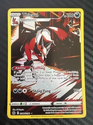 Pokémon TCG Thievul Crown Zenith: Galarian Gallery GG17/GG70 Ultra Rare LP - Image 1 of 2