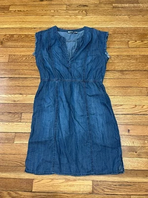 Vestido de mezclilla Chico's cambray para mujer talla 1 EE. UU. 8 azul sin mangas cuello en V Foto 1 de 4
