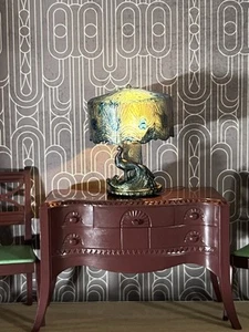 1:12 Miniatur Puppenhaus Pfau Lampe - Bild 1 von 11