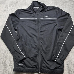 Nike Dri Fit Trainingsjacke Herren M Schwarz Full Zip Langarm Warm Up Activewear - Bild 1 von 11