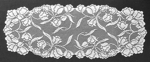 White Tulips Lace Table Runners 36" - 54" or Place Mats Livingroom Bedroom - Picture 1 of 18