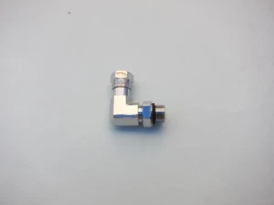 Lowrider Hydraulics Boss (#8) to 1/2"F swivel elbows  for Adex, Adel, chrome, 1 - Foto 1 di 10