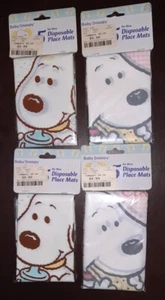 Vintage Baby Snoopy Disposable Baby Place Mats - Peanuts Collectibles - Lot Of 4 - Picture 1 of 2