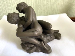 Roland Chadwick Sculpture / Figure Cold Cast Bronze Lovers - Picture 1 of 6