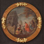 Round oil painting canvas Christ healing servant of the centurion 19th century