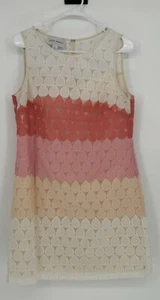 Donna Morgan Sheath Dress Rain Drop Ombré Creams & Pinks Women’s Size 8 - Picture 1 of 8