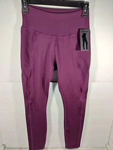 LegEnd Active Leggings 2 Pkt Ottoman Rib Waistband Side Panel Size Small NWT - Picture 1 of 9