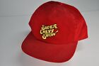Super Chevy Show Yellow on Red Corduroy Trucker Snapback Hat Vintage NEW NOS USA