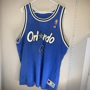 Vintage 90s Tracy McGrady Orlando Magic NBA Jersey Mens Size 48 XL Blue Champion - Picture 1 of 9