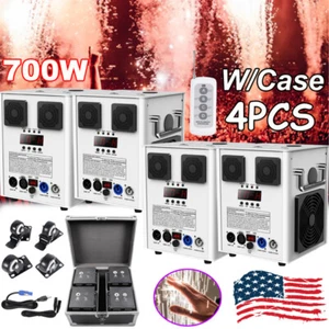 4X 700W Cold Spark Machine Firework Stage Effect Wedding DJ Event Party DMX Case - Picture 1 of 20