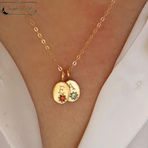 Stainless Steel Initial Letter Pendant, Gold Letter Necklace, Gift for Her - Picture 1 of 38