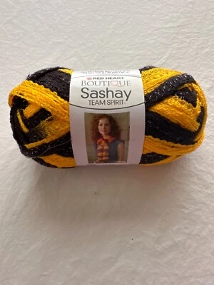 Red Heart Boutique Sashay Yarn Gold And Black, Team Spirit, Discontinued - Image 1 of 4