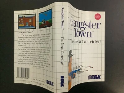 Gangster Town SEGA Master System Original Box Art / Artwork Only - Image 1 of 4