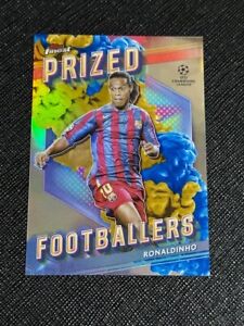 2023 Finest Ronaldinho Prized Footballers Blue Gold Fusion Refractor CASE HIT