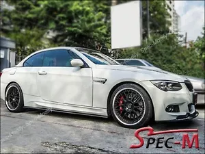 Divisor lateral de faldones de extensión de fibra de carbono Agregar en el labio para BMW E92 E93 M3 solamente - Imagen 1 de 3