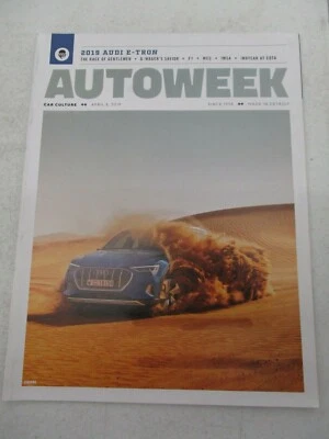 AUTO WEEK MAGAZINE ARIL 8, 2019 AUDI E-TRON G WAGEN SAVIOR COTA INDYCAR F1 WEC Foto 1 de 4