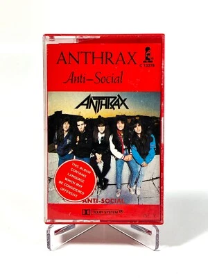 Anthrax Anti-Social Cassette Tape (Red Tape) Megaforce 1988 - RARE - Image 1 of 3