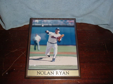 Nolan Ryan Texas Rangers Wood  Plaque with Photo and nameplate Cover