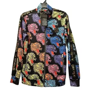 Avenue George V Paris Jacket Mens S Panther Face Multicolor Track Full Zip NEW - Picture 1 of 17