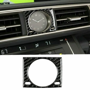 Carbon Fiber Car Center Console Clock Cover Trim For LEXUS IS250 IS350 2014-2018 - Picture 1 of 8