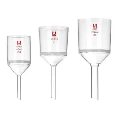 Borosilicate Sand Core Filter Funnel 35ml-2000ml Glassware G1-G6 Sand Core ca - Image 1 of 4