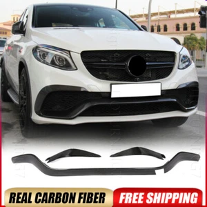 Real Carbon Fiber Front Bumper Air Vent Trim Lip For Mercedes Benz C292 GLE63  - Picture 1 of 18