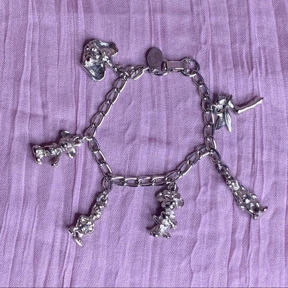 Pulsera vintage Disney niños plata encanto usado en excelente estado Mickey Minnie Dumbo Foto 1 de 4
