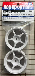 Tamiya RC 26mm One-Piece 5-Spoke Wheels in White Offset +2 for On Road # 53232 - Picture 1 of 2