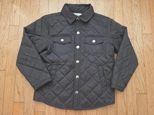 Gymboree Boy's Dark Gray Quilted Snap Button Jacket Size Medium 7/8 - Picture 1 of 7